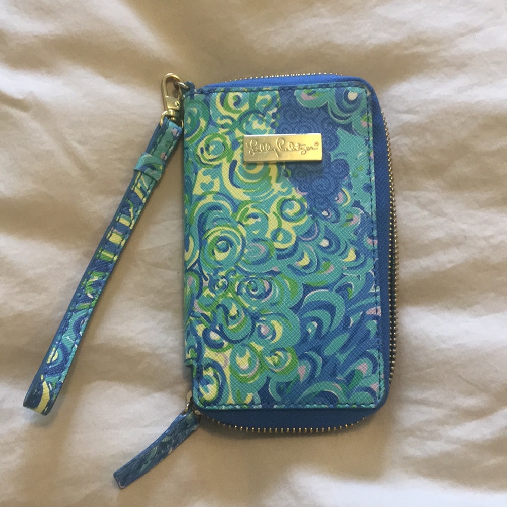 Lilly Pulitzer Sea Blue Phone Wristlet/Wallet